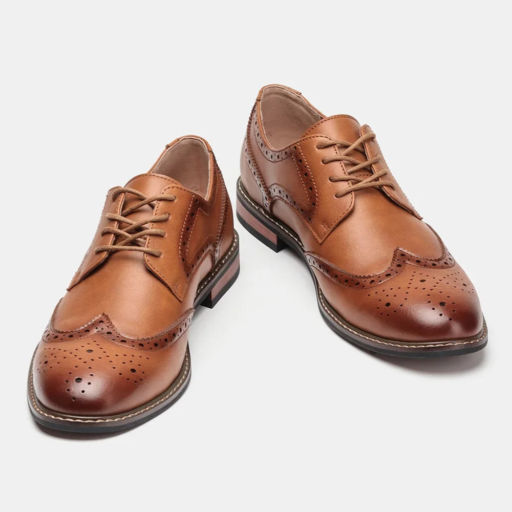 Men's Leather Brogue Dress Shoes